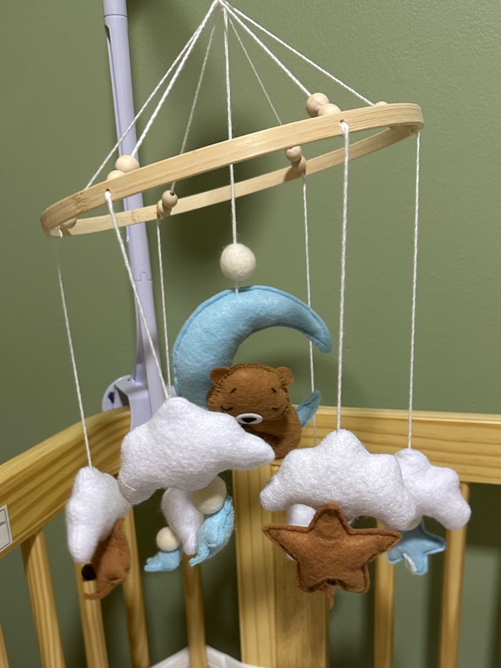 Mobile for Crib – Blue Moon Bear Baby Mobile